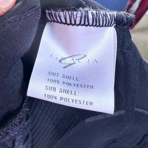 Gracia Black Sheer Peplum Layered Textured Top Size M | Dramatic Textured Style - Picture 6 of 7